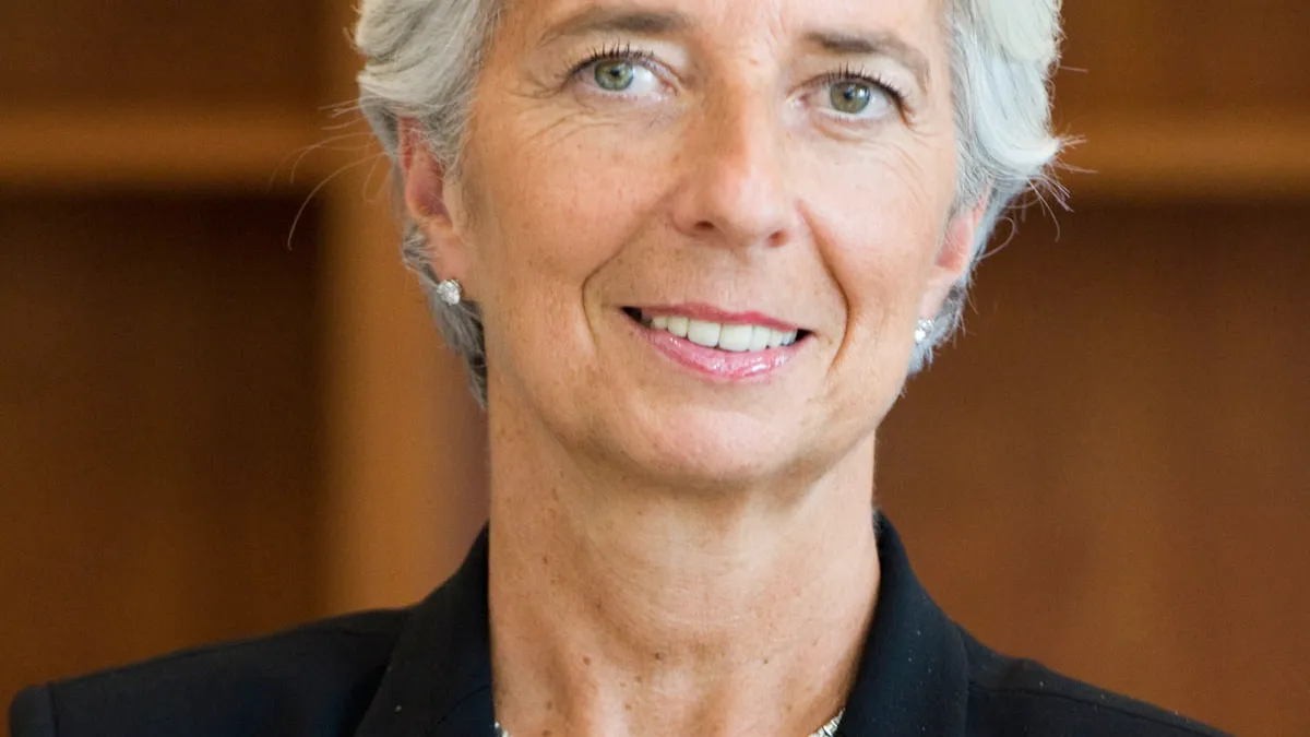Retrato oficial de Christine Lagarde en 2011, cuando era directora gerente del FMI